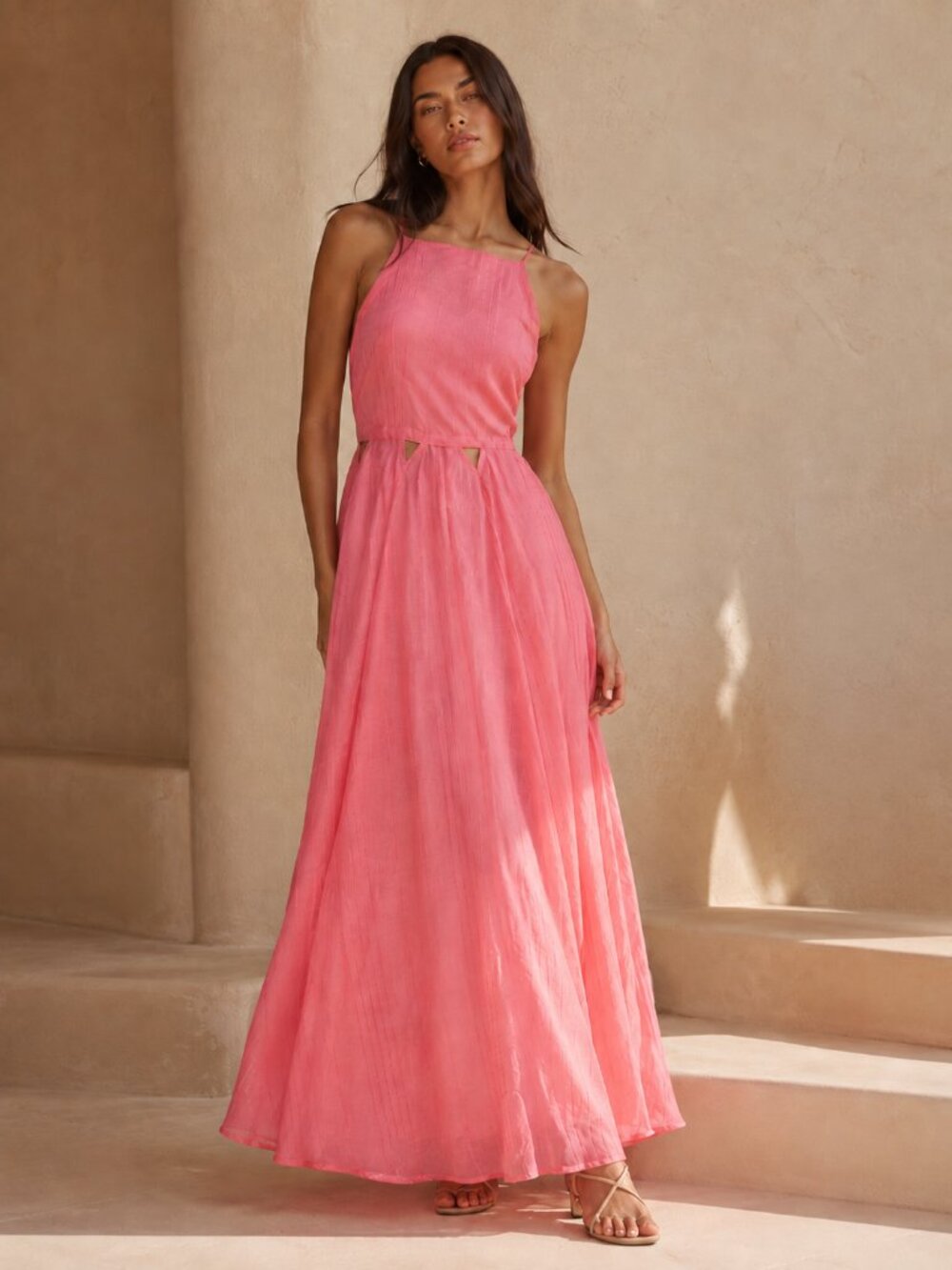 CULT GAIA 100% Linen Bella Open Back Dress Resortwear $848 MSRP NEW NWT
